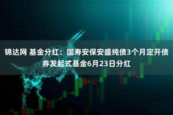 锦达网 基金分红:国寿安保安盛纯债3个月定开债券发起式基金6月23日分红